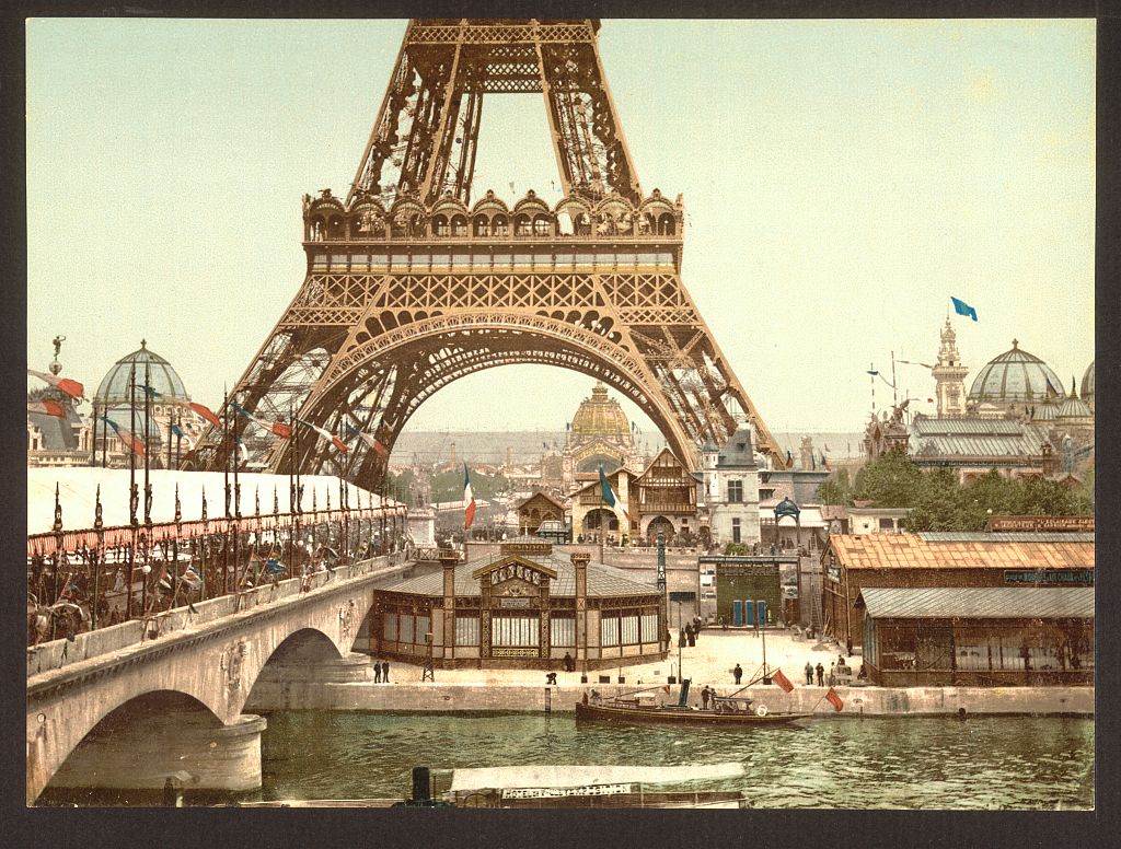 A picture of Eiffel Tower and general view of the grounds, Exposition Universelle, 1900, Paris, France