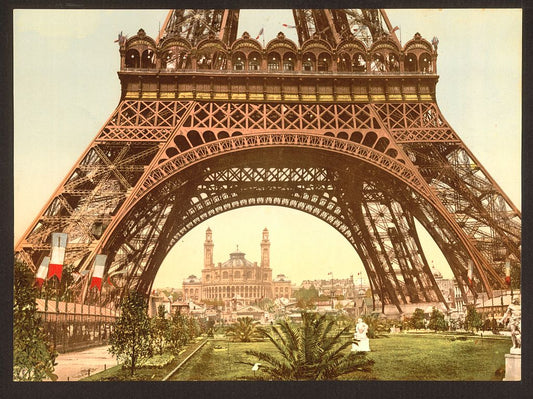 A picture of Eiffel Tower and the Trocadero, Exposition Universelle, 1900, Paris, France