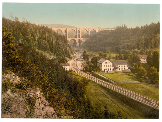 A picture of Elster Valley Bridge and the Barth Mill, Plauen, Saxony, Germany