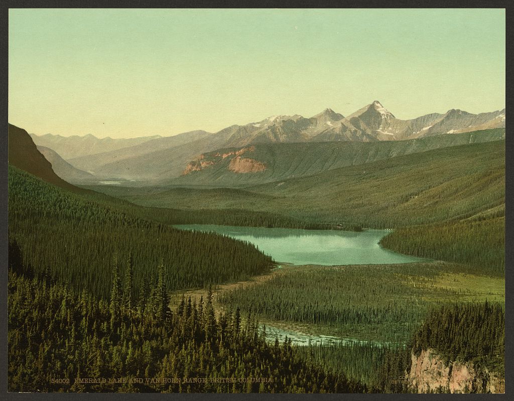 A picture of Emerald Lake and Van Horn i.e., Horne Range, British Columbia