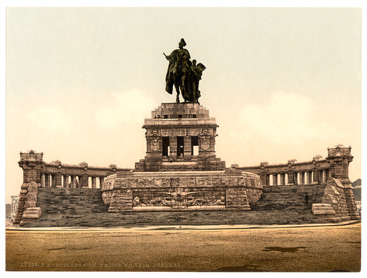 A picture of Emperor William's Monument, Coblenz, the Rhine, Germany