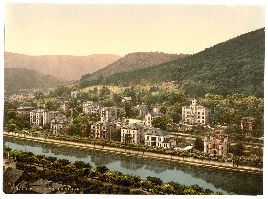 A picture of Ems-Les Bains (i.e., Bad Ems), Hesse-Nassau, Germany