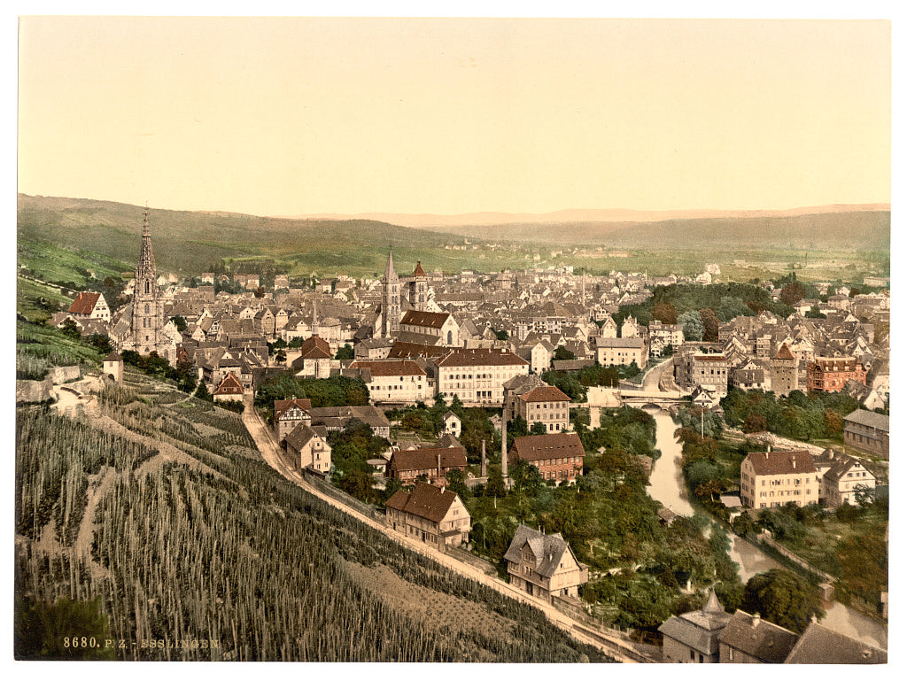 A picture of Esslingen seen from Dreikaiserfallsen, Black Forest, Baden, Germany