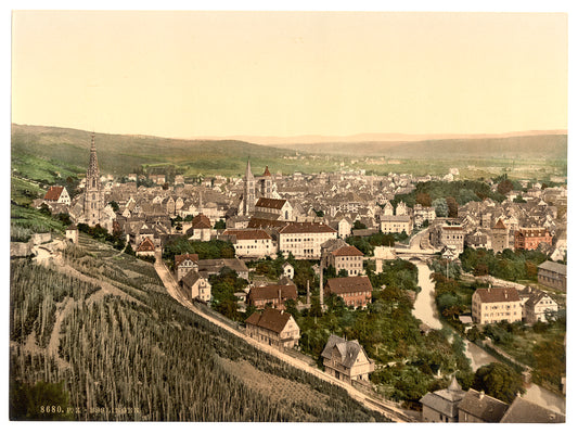 A picture of Esslingen seen from Dreikaiserfallsen, Black Forest, Baden, Germany