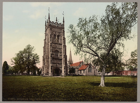 A picture of Evesham. Bell Tower and Two Churches