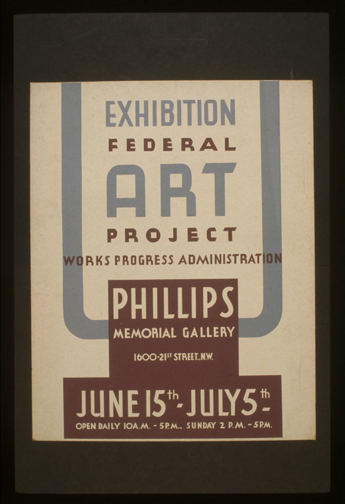 A picture of Exhibition - Federal Art Project Works Progress Administration at the Phillips Memorial Gallery