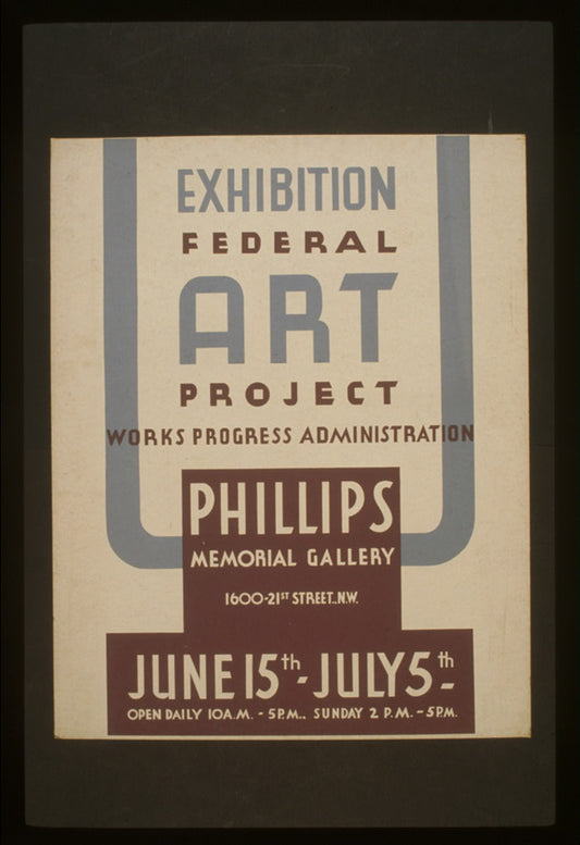 A picture of Exhibition - Federal Art Project Works Progress Administration at the Phillips Memorial Gallery