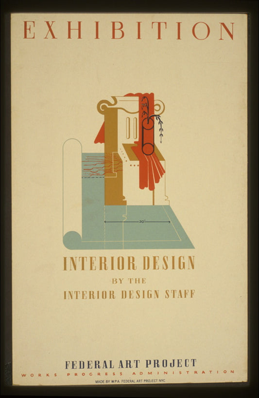 A picture of Exhibition Interior design by the interior design staff, Federal Art Project, Works Progress Administration.