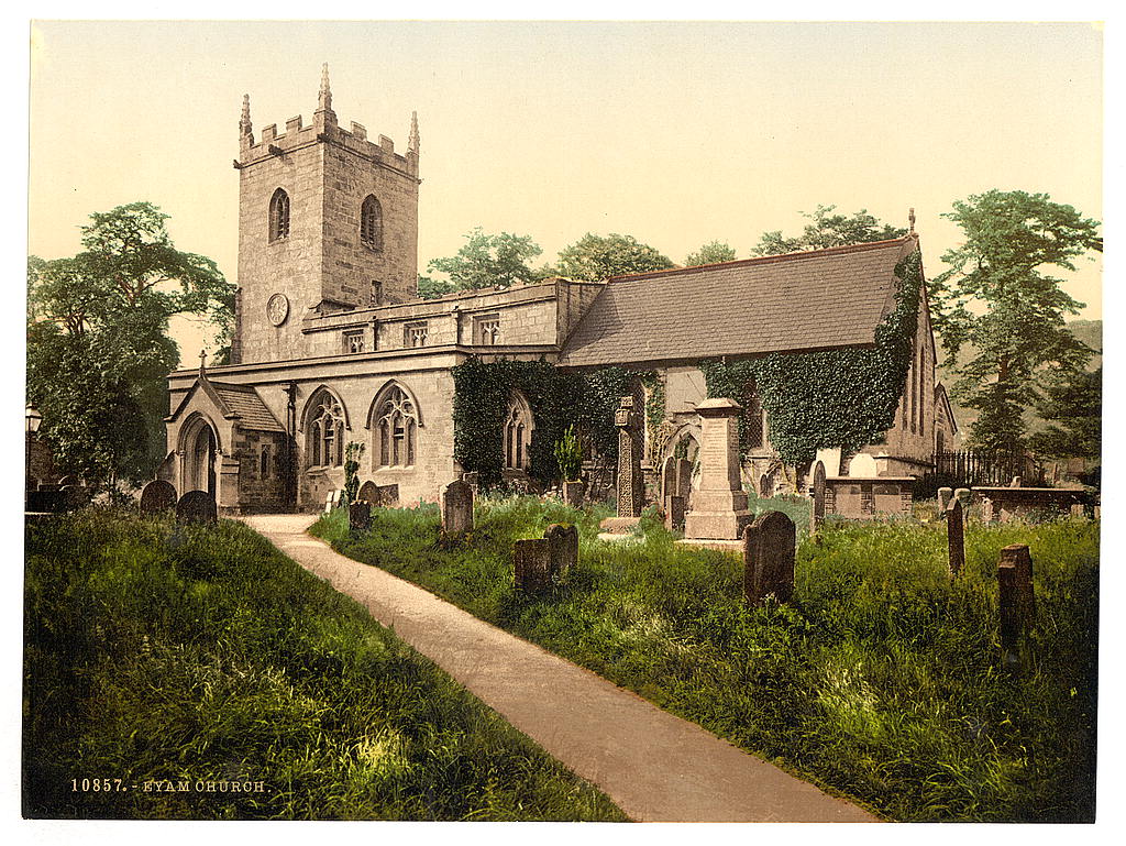 A picture of Eyam Church, Derbyshire, England