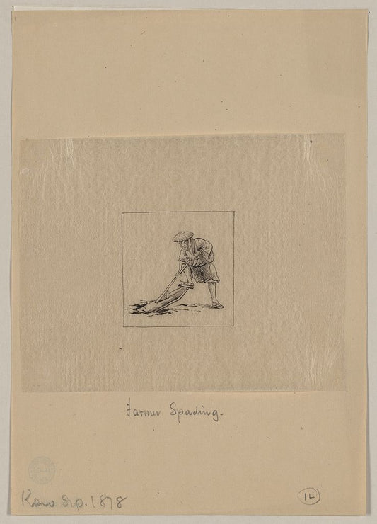 A picture of Farmer spading