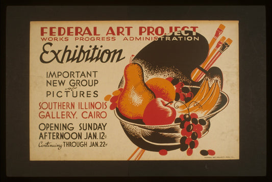 A picture of Federal Art Project Works Progress Administration exhibition Important new group of pictures.