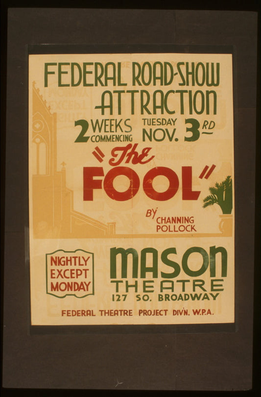 A picture of Federal Road-show attraction "The fool" by Channing Pollock