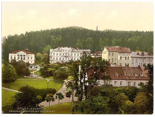 A picture of Ferdinand's Street, Marienbad, Bohemia, Austro-Hungary