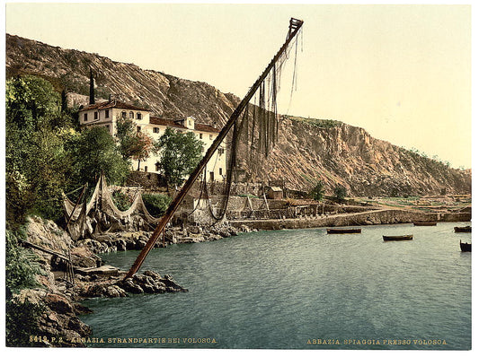A picture of Fishing village, Volosca, Abbazia, Austro-Hungary