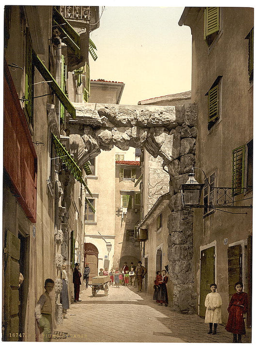 A picture of Fiume, a street, Croatia, Austro-Hungary