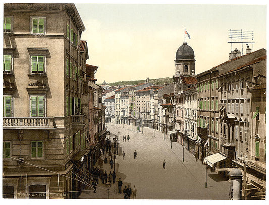 A picture of Fiume, the Corso, Croatia, Austro-Hungary