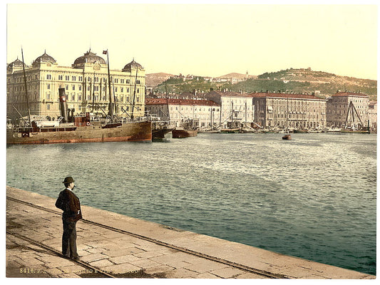 A picture of Fiume, the harbor, Croatia, Austro-Hungary