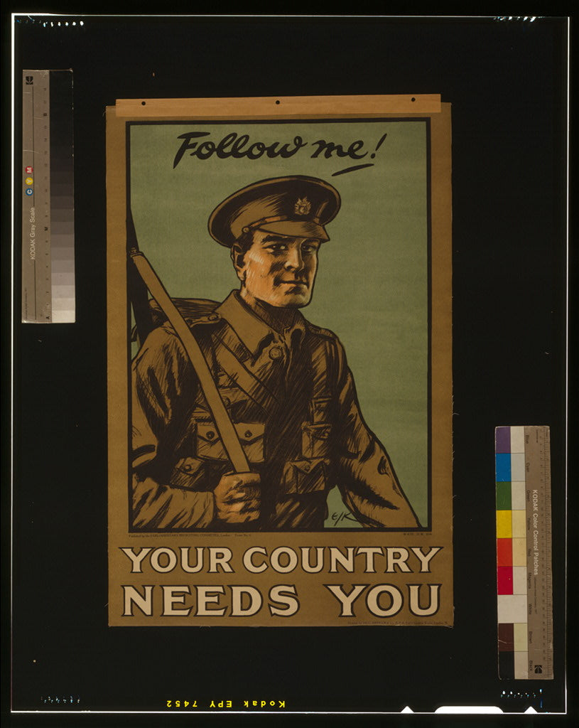 A picture of Follow me! Your country needs you