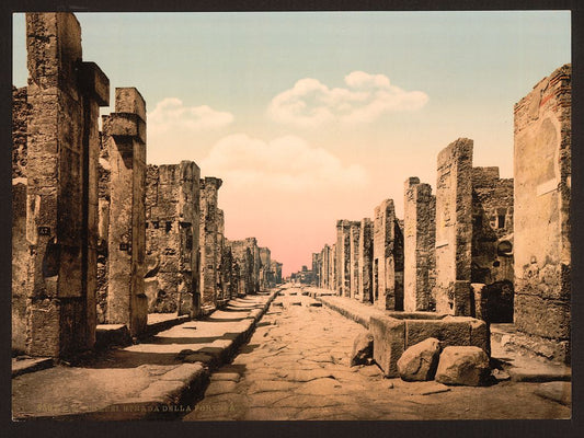 A picture of Fortuna Street, Pompeii, Italy