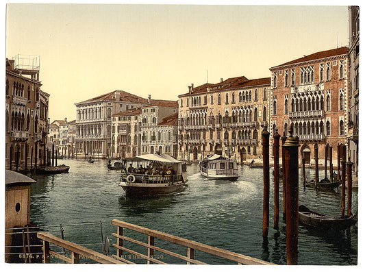 A picture of Foscari and Razzonigo Palaces, Venice, Italy
