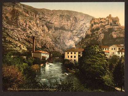 A picture of Fountain and valley of Vauclause, Orange, Provence, France