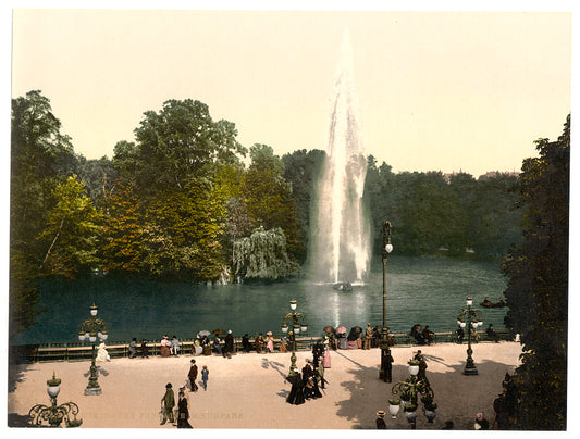 A picture of Fountain in the Kurpark, Wiesbaden, Hesse-Nassau, Germany