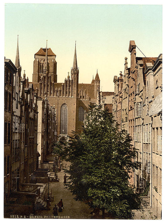 A picture of Frauengasse, Danzig, West Prussia, Germany (i.e., Gdańsk, Poland)