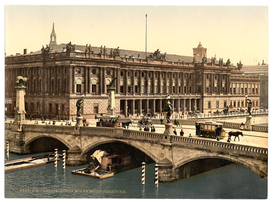 A picture of Frederick's Bridge and the Bourse, Berlin, Germany