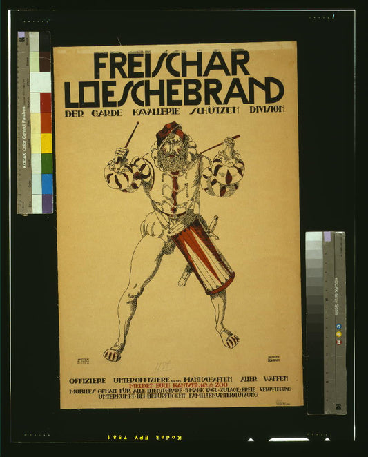 A picture of Freischar Loeschebrand, der Garde Kavallerie Schützen Division. Offiziere, Unteroffiziere und Mannschaften aller Waffen, meldet euch  ...