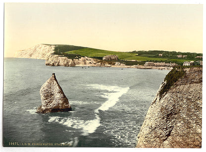 A picture of Freshwater Bay and Stag Rock, Isle of Wight, England