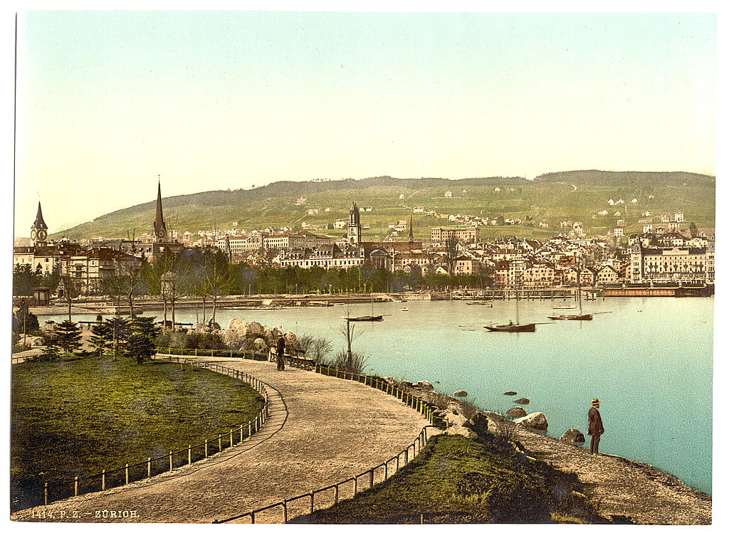 A picture of From Alpenquay, with Alpenquay and Zurichberg, Zurich, Switzerland