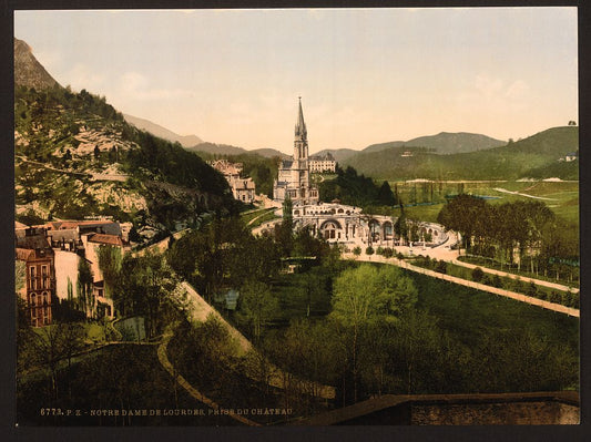 A picture of From Notre Dame de Lourdes, Lourdes, Pyrenees, France