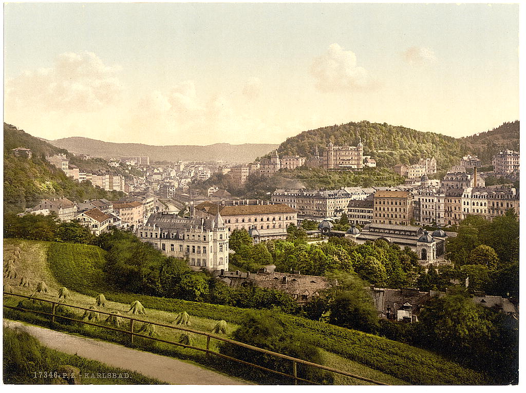 A picture of From the Bellevue Street, Carlsbad, Bohemia, Austro-Hungary