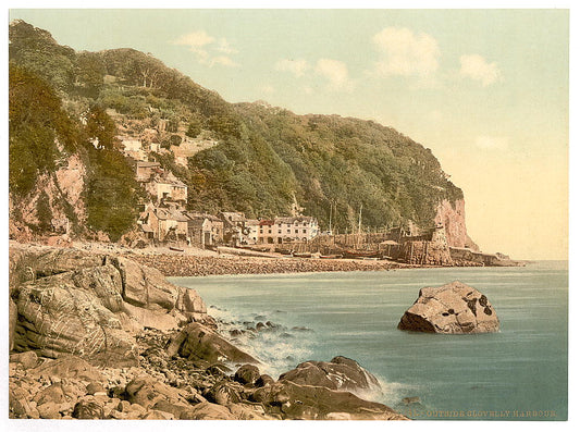 A picture of From the harbor, Clovelly, England