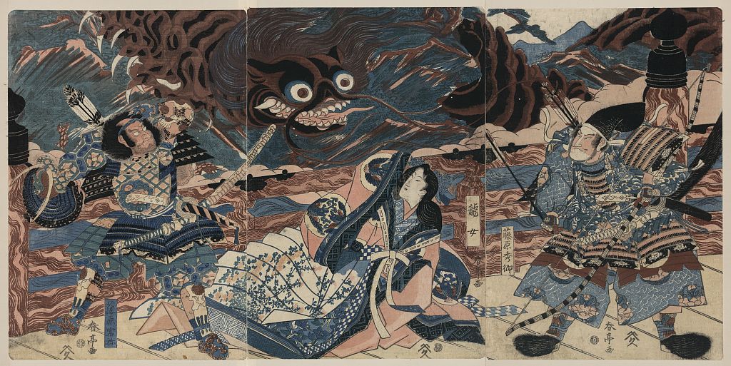 A picture of Fujiwara no hidesato no mukade taiji