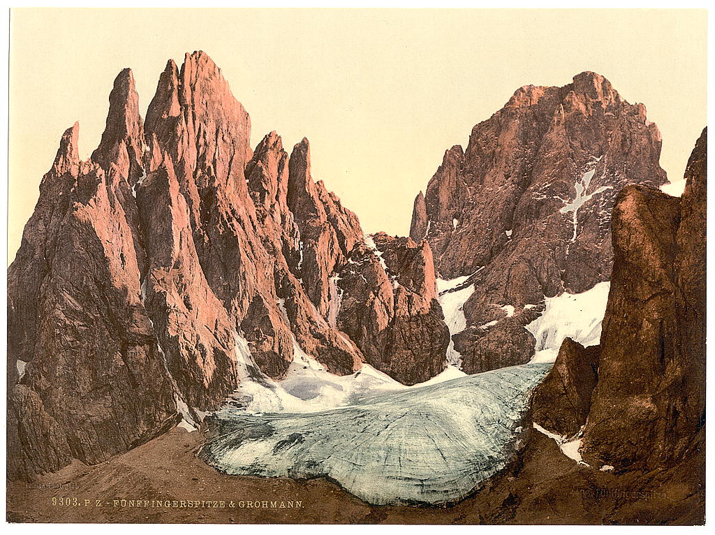 A picture of Funffingerspitze and Grohmann, Tyrol, Austro-Hungary