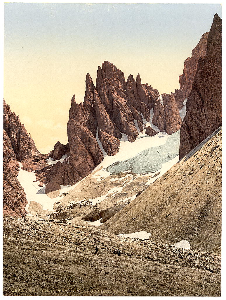 A picture of Funffingerspitze, from the north, Tyrol, Austro-Hungary