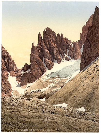 A picture of Funffingerspitze, from the north, Tyrol, Austro-Hungary