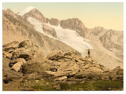 A picture of Furka Pass, Galenstock, from the Furkahorn, Bernese Oberland, Switzerland