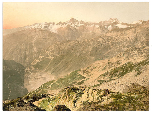 A picture of Furka Pass, panorama, Bernese Oberland, Switzerland