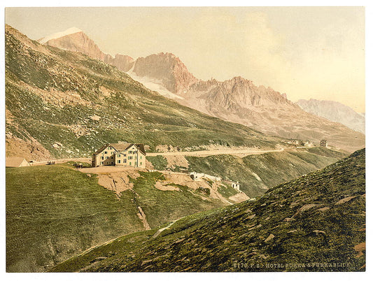 A picture of Furka Pass, the hotel, Bernese Oberland, Switzerland