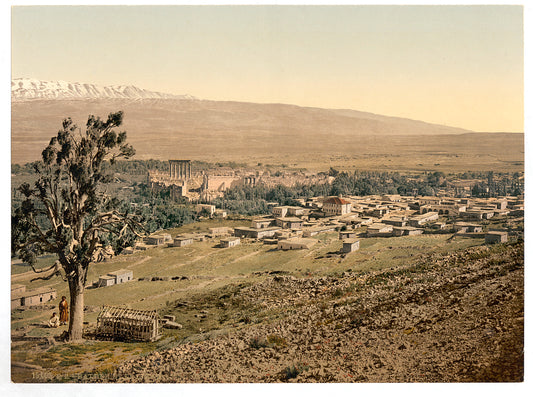 A picture of General view, Baalbek, Holy Land, (i.e.,Baʻlabakk, Lebanon)