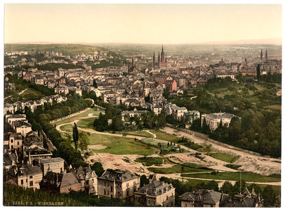 A picture of General view from Neroberg, Wiesbaden, Hesse-Nassau, Germany