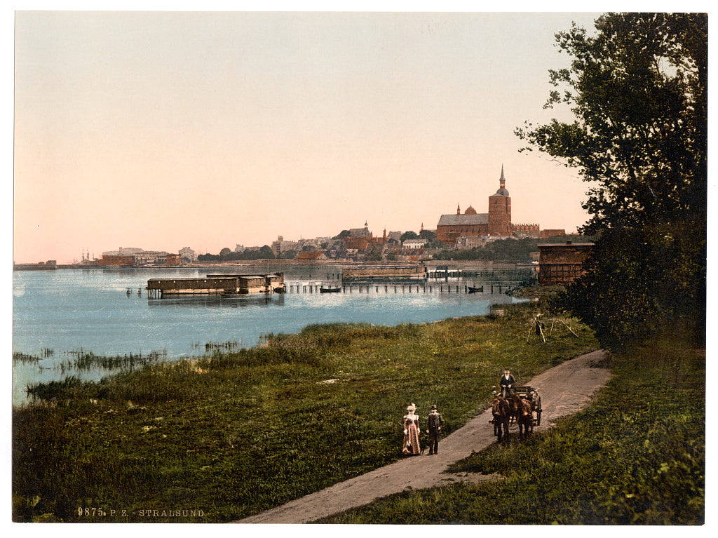 A picture of General view, from Promenade, Stralsund, Pomerania, Germany