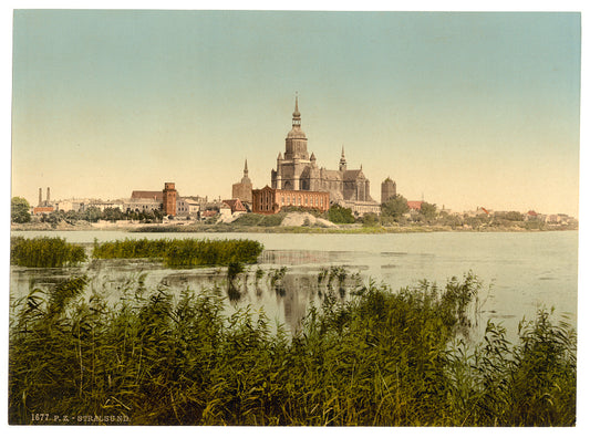 A picture of General view, from station, Stralsund, Pomerania, Germany
