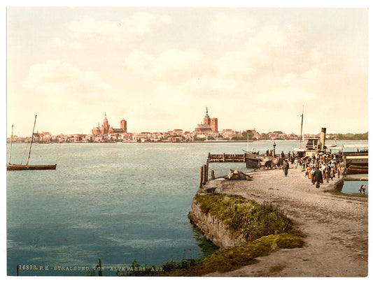 A picture of General view, from the "Alte Fahre", Stralsund, Pomerania, Germany