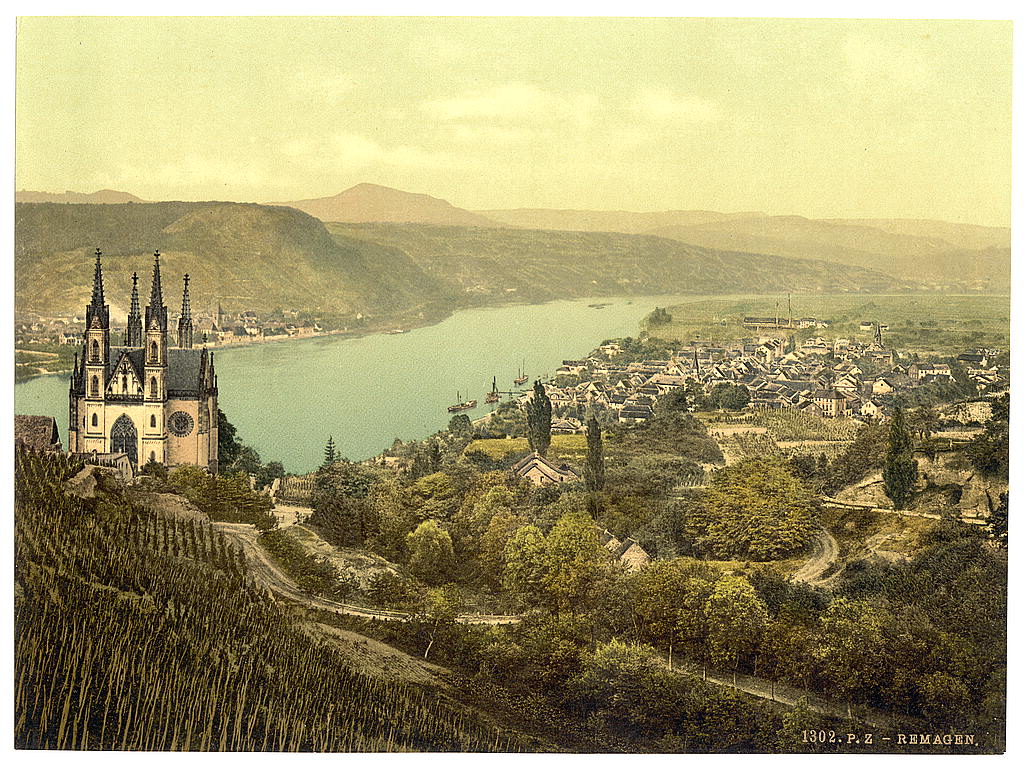 A picture of General view, Remagen, the Rhine, Germany