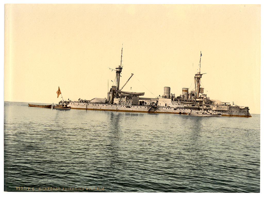 A picture of German war vessel "Kurfurst Friedrich Wilhelm", Helgoland, Germany