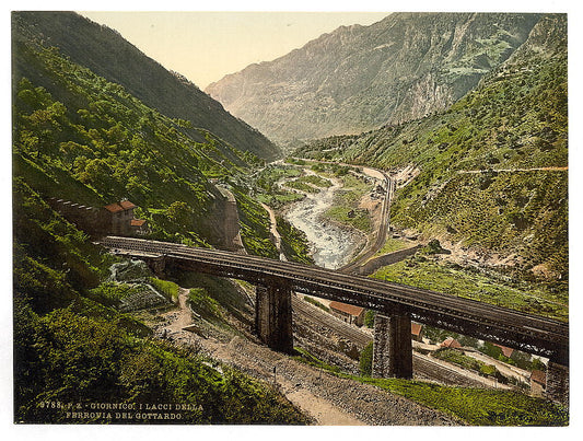 A picture of Giornico, St. Gotthard Railway, Switzerland
