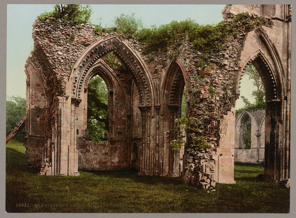 A picture of Glastonbury Abbey. The Lady Chapel